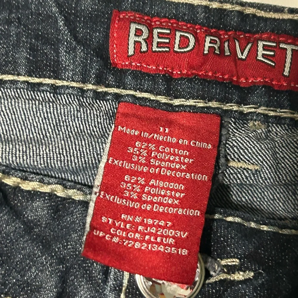 Red Rivet Jeans - Picture 4 of 5